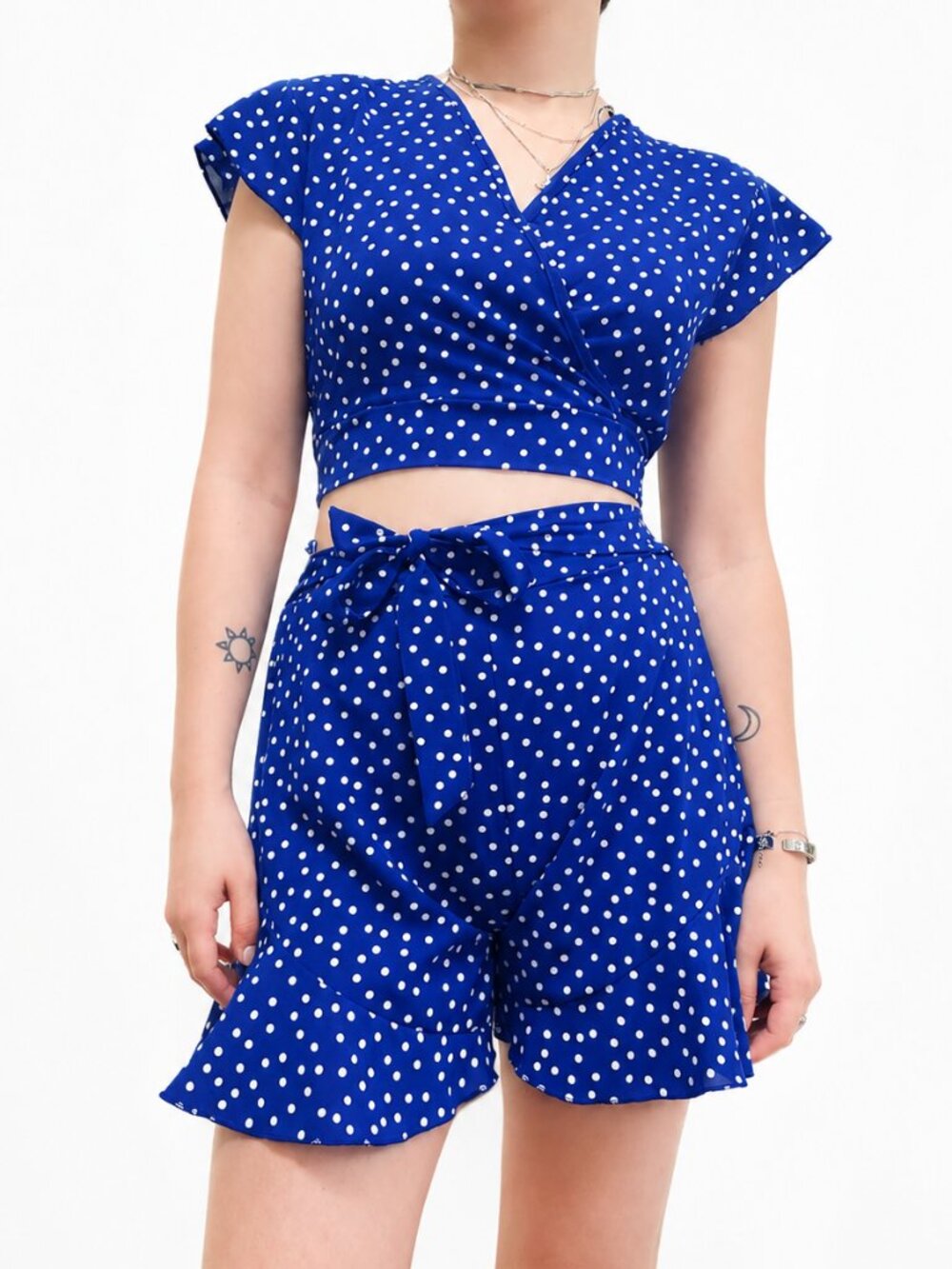 2 Piece Polka Dot Shorts Set